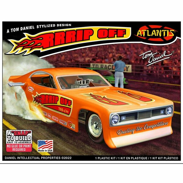 Atlantis Models 1-32 Scale Snap Tom Daniel RRRRip Off Funny Car Plastic Figures AANM8277
